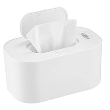 Odorkle Baby Wipes Warmer, Portable Infant Wipe Heater, Adjustable Temp, White