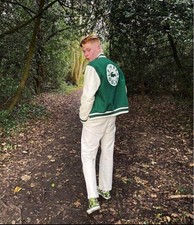 Golf Le Fleur × Lacoste Leather Varsity Jacket Size S Men Used