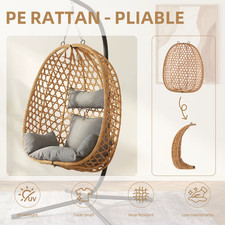 Rattan Egg Chair Hanging Swing