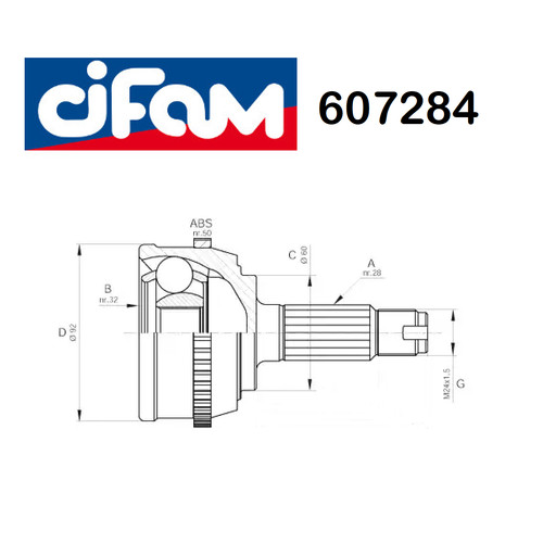 Cifam joint drive shaft - cifam, cv