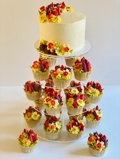 Multi Tier Acrylic Round Cake Stand for Weddings & Celebrations - Large