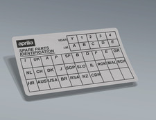SPARE PARTS STICKER APRILIA RS