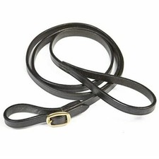 Premium Leather LEAD REIN For Showing Horse/Pony, Black Brown, 3/4 inch