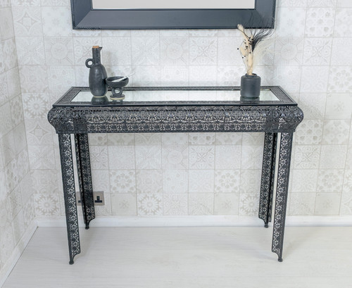 Black embossed metal - embossed,