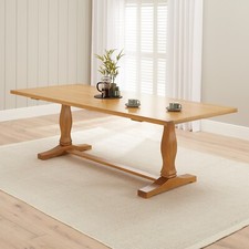 Solid Oak Refectory Dining Table – 2.4m Length – Seats 8 to 10 Dining Room -NR24