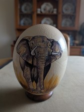 Ostrich Egg Painted with An