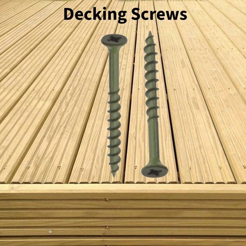 Decking screws green - decking, coated