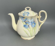 Shelley Art Deco Blue Iris 2 Pint Teapot Tea Pot Rd No 771299