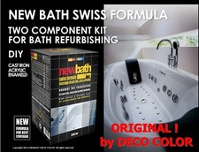 NEW BATH SWISS FORMULA 2K ENAMEL KIT PAINT BATH REPAIR REFURBISHING RESURFACING