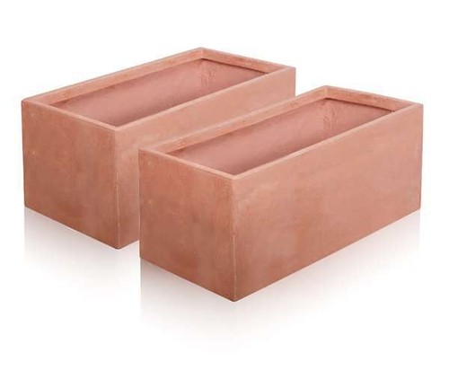 Terracotta trough planter - terracotta,