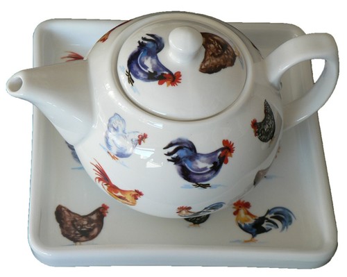 Chicken ceramic teapot stand