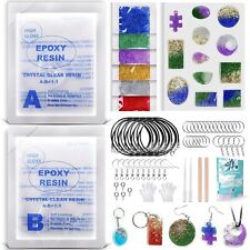 Epoxy Resin Kit for Beginners - Clear Resin, Molds, Glitters & Accessories
