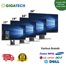 Cheap 17" 19" 22" Computer Monitor VGA DVI Flat screen Major Brands