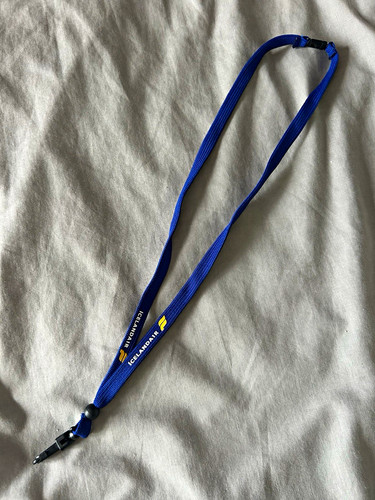 Icelandair blue lanyard key - icelandair,