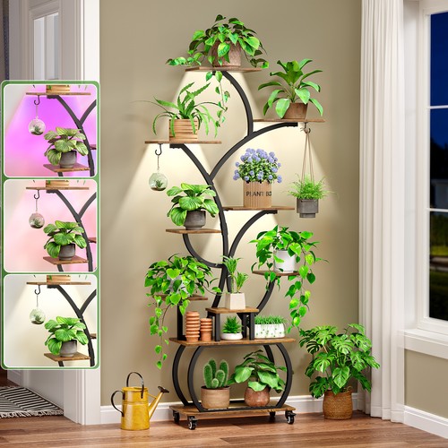Tiered rolling indoor plant - 10-tiered,
