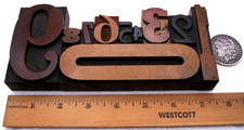 Vintage mixed font letterpress wood type numbers 0-9. Beautiful patina!