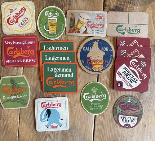 Vintage carlsberg beer mats - vintage,