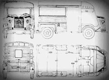 citroen hy van Blueprint Drawing A4 Photo