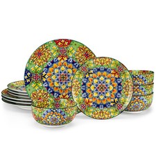 vancasso 12/16/18/24-Piece Porcelain Dinnerware Set Bohemian Dining Set for 4/6