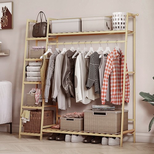 Heavy duty clothes rail wooden - heavy,