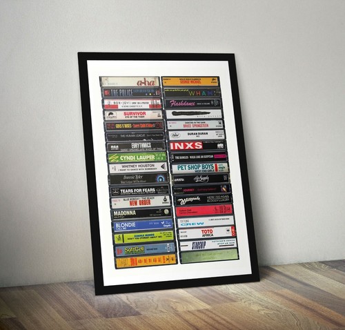 80s music cassette poster - 80s,