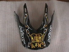 KBC KNIGHT BLACK GOLD WHITE REPLACEMENT HELMET PEAK MX ENDURO TYPE NEW