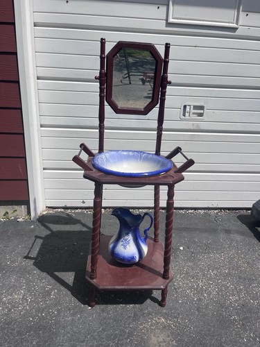 Antique wash basin - wash, wood