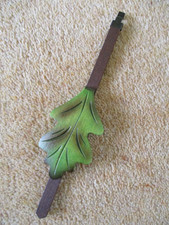 Cuckoo Clock pendulum Green OAK LEAF New   Clock Parts for quartz or mechanical