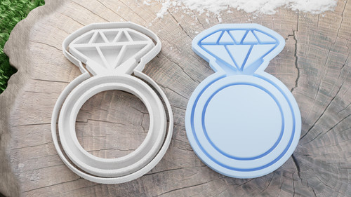 Diamond ring cookie cutter - cookie,