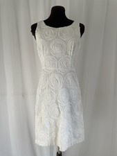 Phase eight cotton white shirt dress with rose print size 10