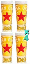 Heineken Fluted Pint Glass 4 x
