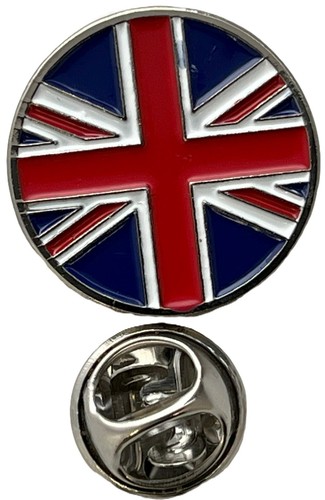Union jack pin badge round - union,
