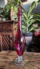 Vintage Cranberry Glass Genie
