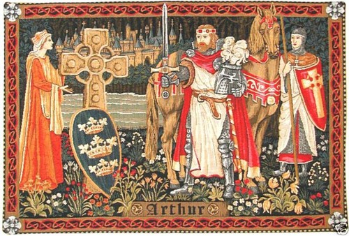 King arthur belgian tapestry - arthur,