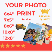 Personalise Photograph Printing Service - Matt or Glossy - All sizes available