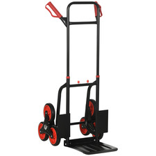 Sturdy 6-Wheel Foldable Trolley Cart for Easy Stair Climbing & Heavy Loads