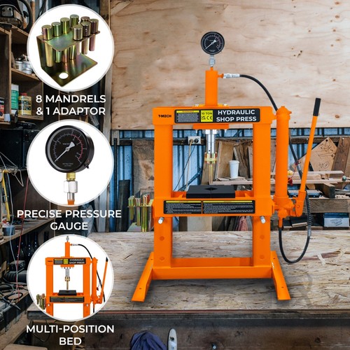 Hydraulic shop press ton - shop, 10
