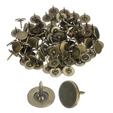 100Pcs Upholstery Tacks, 11mmx10mm Flat Head Thumb Tack, Bronze