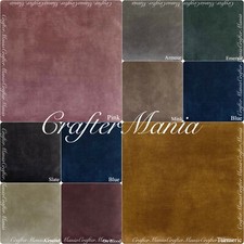 Coniston Plush Velvet Upholstery Curtain Cushion Sofa Bed Throw Material Fabric