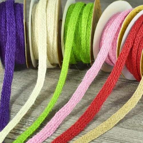 10mm thin woven hessian ribbon - 10mm,