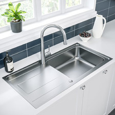 Single bowl inset chrome - single,