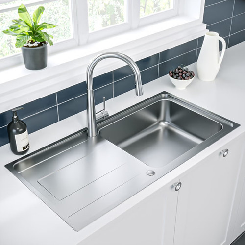 Single bowl inset - bowl, chrome