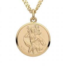 Gold St Christopher Necklace