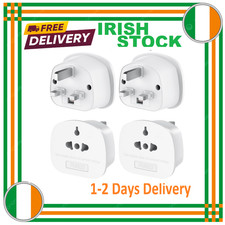4 Pack Worldwide USA AUS EU Euro China Visitor to UK Travel Mains Adaptor Plug