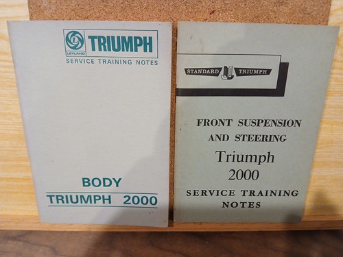 Triumph 2000 service - 2000, notes