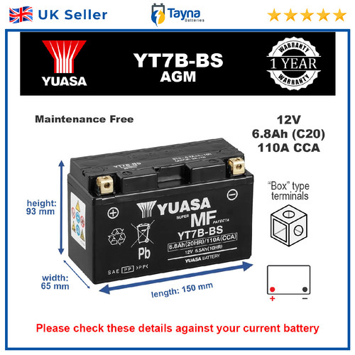 Genuine yuasa yt7b high - genuine,
