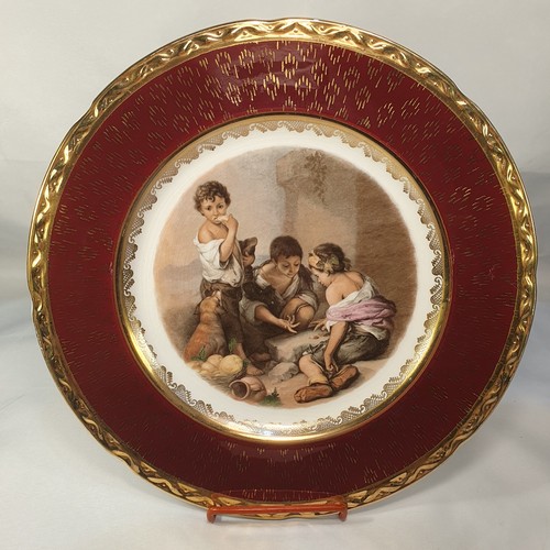 Porcelain plate the beggar - porcelain,