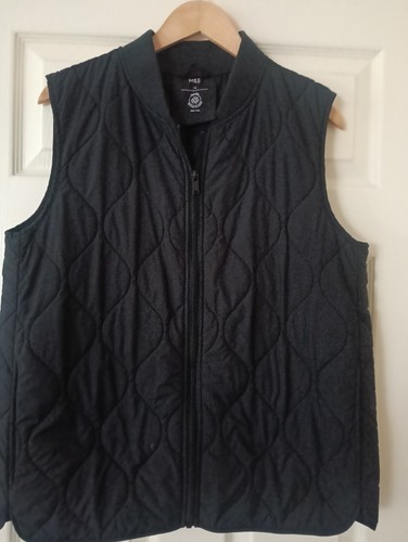 Ladies black quilted - m&s,