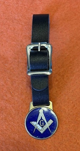 Old masonic watch fob enamel - old,