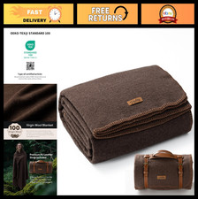 Warm 100% Wool Blanket 62"x86"